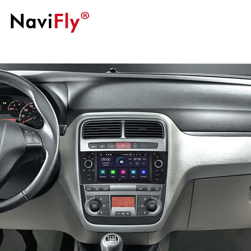 Cheap Free shipping! 4+64G Android9.0 Car dvd multimedia palyer For Fiat Grande Punto Linea 2006-2012 GPS Navigation Radio RDS Linea 2