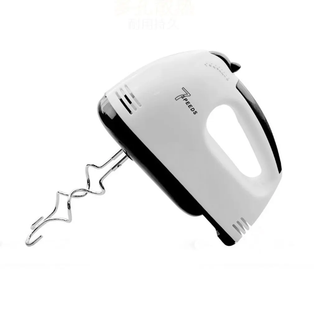 

Electrical Handheld Food Blender 7 Speed Adjust Double Whisk Eggs Mixer Batter Beater Kitchen Cake Cooking Tools