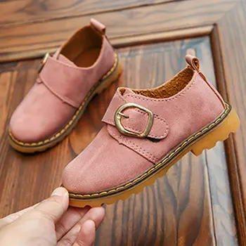 

2018 spring autumnTrendy retro leather shoes children leisure non-slip soft Boys girlsBritish wind shoes tide High Quality New