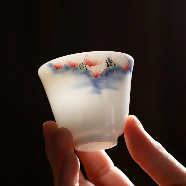 China Hand-painted Stereo Mini Tea Cup Small Cup Kung Fu Tea Set Accessories Tea Bowl Wholesale Gifts