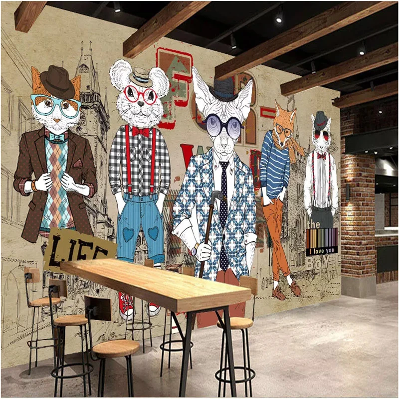 Doodle Hand Drawn Cartoon Mens Clothing Store Industrial Decor Background Mural Wallpaper Personality 3d Wall Paper Wall Cloth Wallpapers Aliexpress