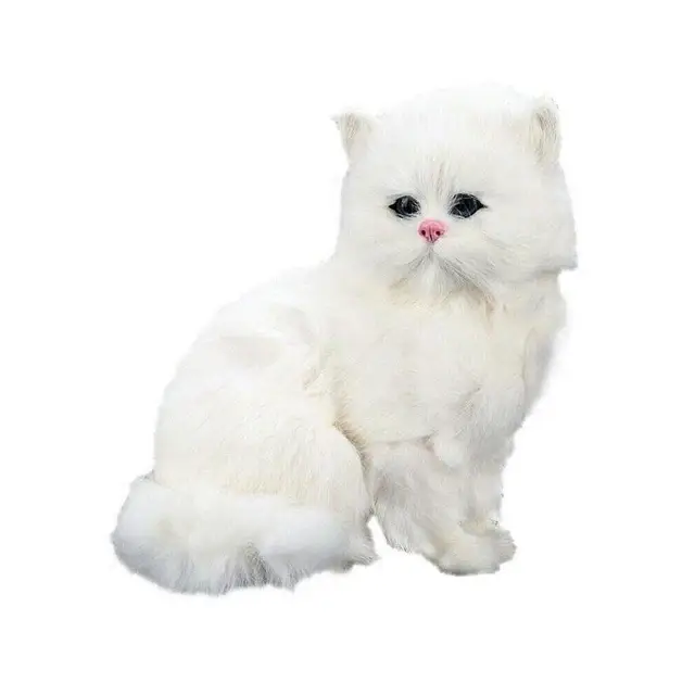 Realistic Persian Cat Simulation Stuffed Plush Toy Dog Stuffed Toy Easter Persian Handcrafted Puppy Lifelike Cats Companion P7L6