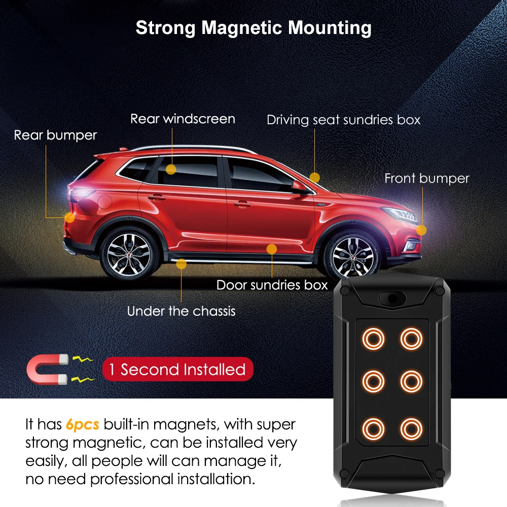 MiCODUS GPS Tracker Car Tracker ML500 Magnetic 5000mAh Temperature Voice Monitor GPS Locator Vibrate Drop Alert PK TKSTAR TK905 gps locator