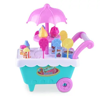 

Children'S Simulation Candy Ice Cream Carts Girls Educational Toys Play House Suits Toy Role-Playing Toys