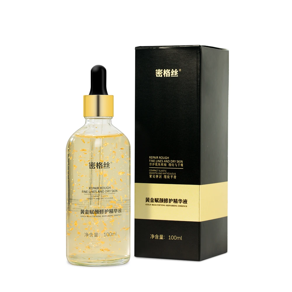 

100ml 24K Gold Facial Serum Improve Skin Coarse Fine Lines Drying Whitening Firming Anti-Aging Anti-Wrinkle Essence