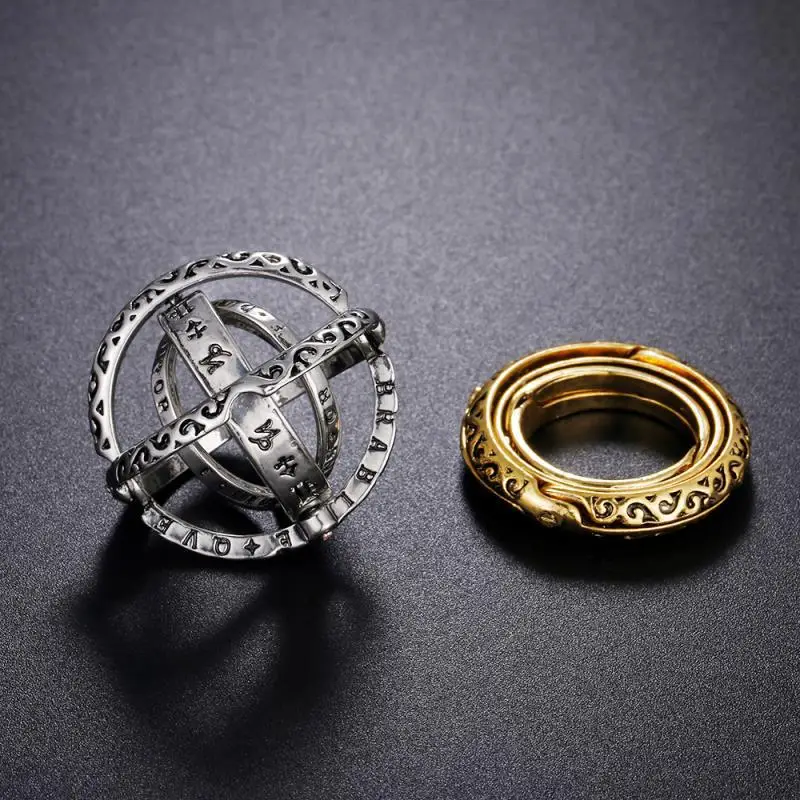 Новинка, модное кольцо с астрономическим шариком, пара золотых и серебряных, ретро сферическое кольцо на палец, ювелирное изделие для влюбленных, подарок, креативный
