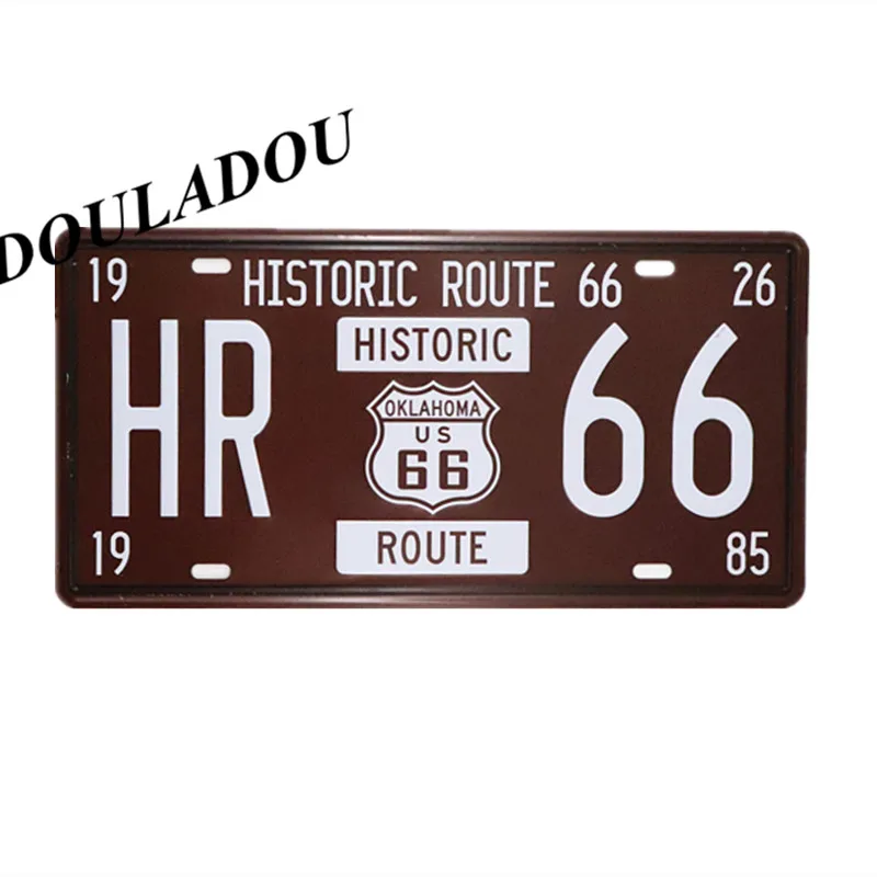 [Douladou] винтажная металлическая жестяная вывеска для паба, бара, ROUTE 66, газовая Ретро картина, настенная тарелка, украшение плаката 30x15 см - Цвет: 17