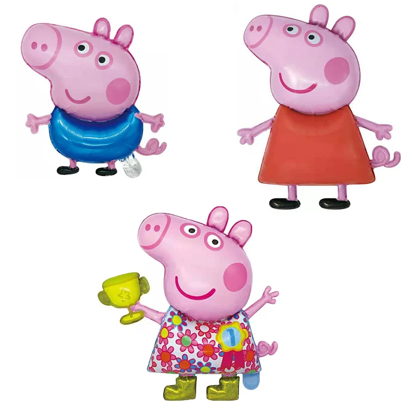 PEPPAPIG 1 шт алюминиевая фольга Пегги Джордж воздушный шар детский день рождения украшение Детский подарок игрушки держа воздушные шары плавающие