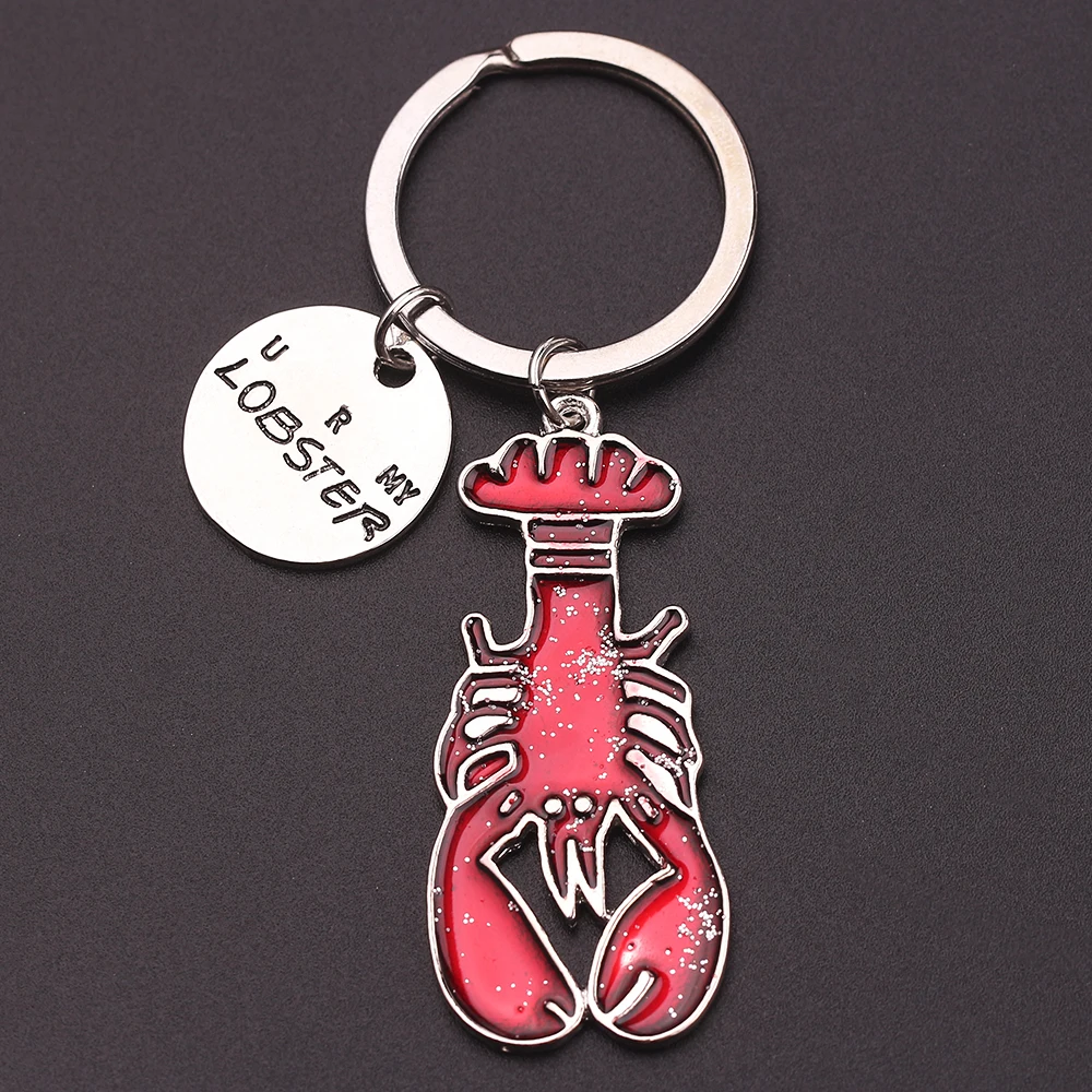 ТВ шоу брелок с дизайном друзья U R MY LOBSTER буквенным логотипом красный омар кулон