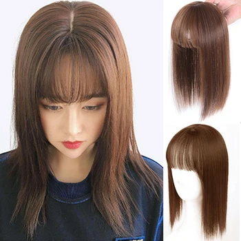 

DIANQI Beauty Women Natural Colors Long Straight Hair Extension Clip 10 "14" High Temperature Synthetic Wig 2 Clip Female Wig
