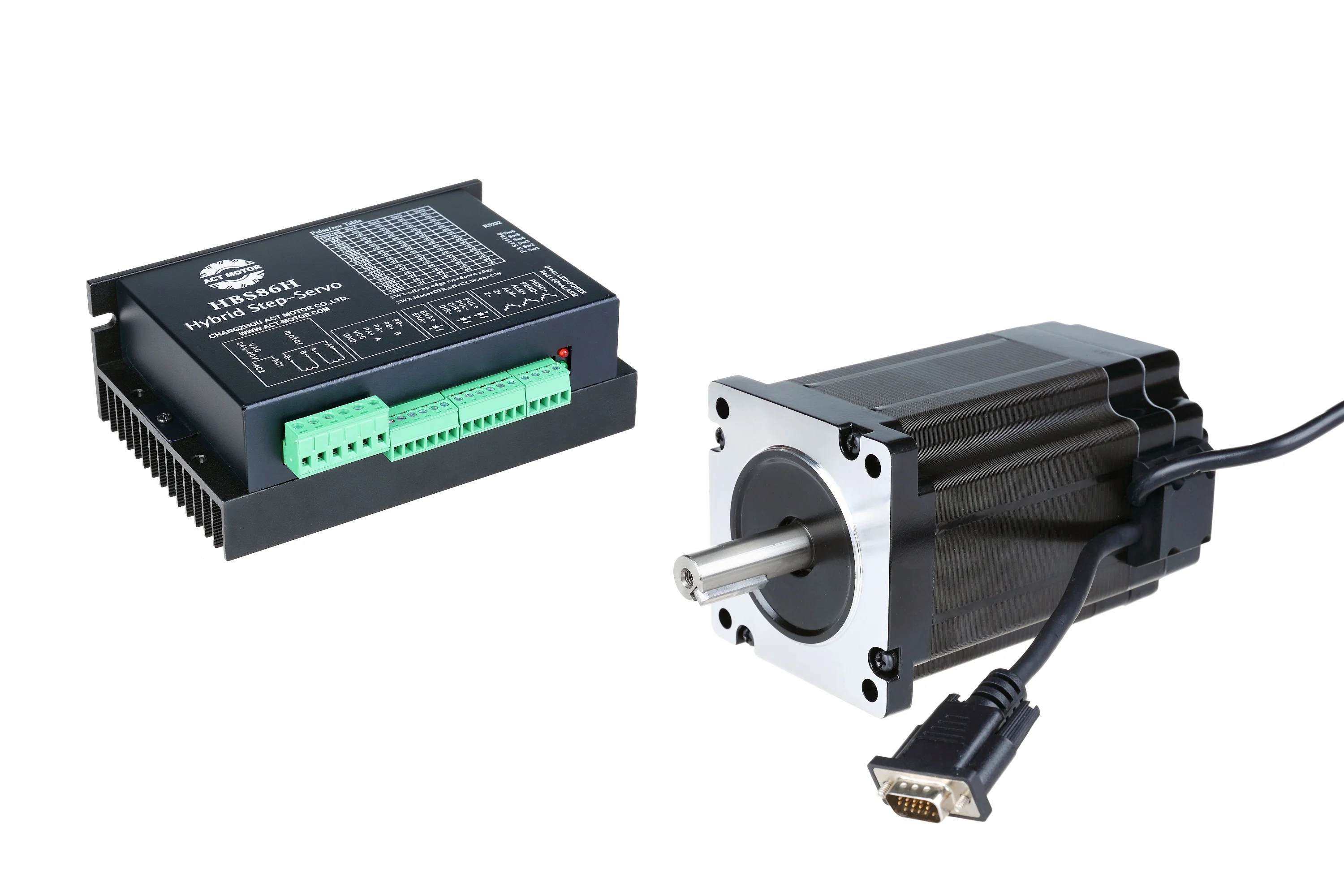

ACT Motor 1PC NEMA 34 Closed-Loop Stepper motor 9N.M Shaft Diameter 14mm 34SSM1460-EC1000 +1PC Motor Driver HBS86H