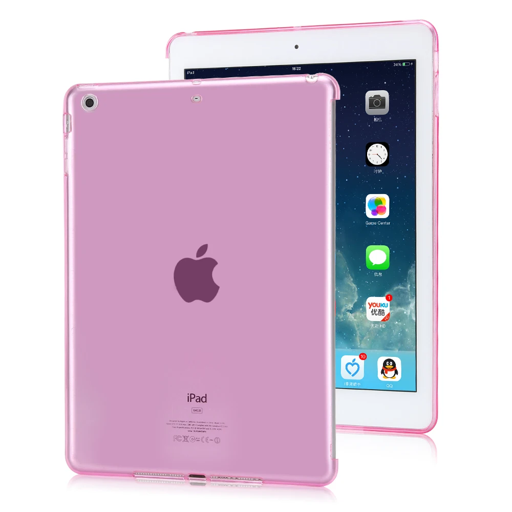 Чехол для ipad 9,7, AIYOPEEN, прозрачный противоударный чехол, мягкий прозрачный ТПУ Тонкий чехол для ipad 9,7 - Цвет: Pink