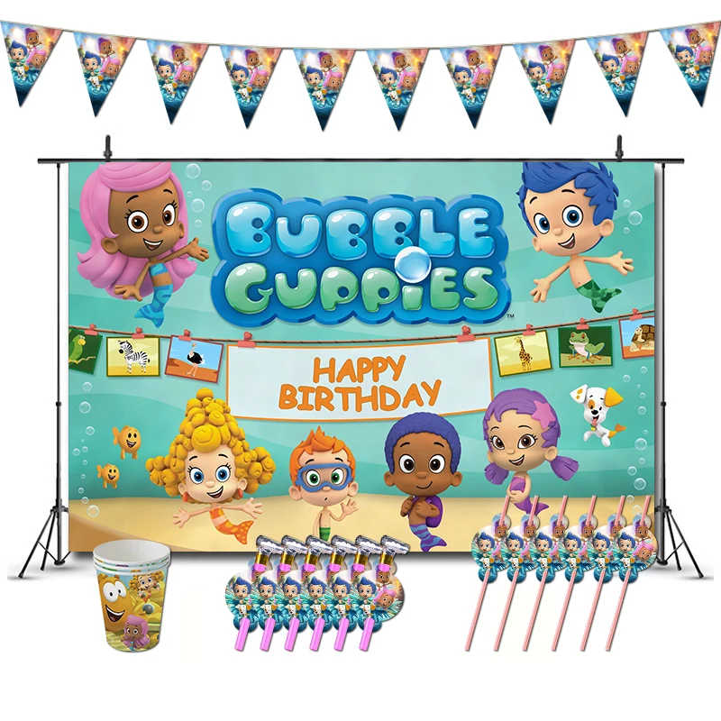 Bubble Guppies Happy Birthday Banner