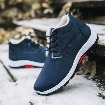 

Men Fashion Sneakers Plus Pelvet Keep Warm Add Cotton Shoes Winter Cold Protection Casual Shoes For Man Breathable Light Low New