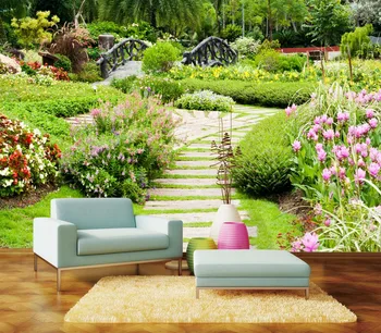 

[Self-Adhesive] 3D Small Road In The Flowers 110216 Wall Paper mural Wall Print Decal Wall Murals