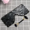 Pink Quartz Eye Mask Massage Face Roller Set Natural Rose Gouache Jade Stone Facial Relax Beauty Massager Ice Therapy Sleeping 4