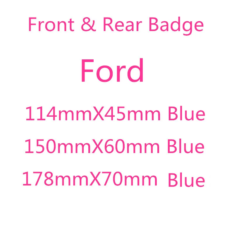 1pcs Blue Black Silver For F-0-R-D Plating Car Styling Hood Front Bonnet Grill Rear Trunk Emblem Logo Badge Sticker Accessories |