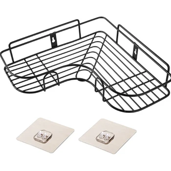 

Triangular Wall Corner Rack Bathroom Kitchen Shower Caddy Shelf Organizer Punch Free Holder FPing