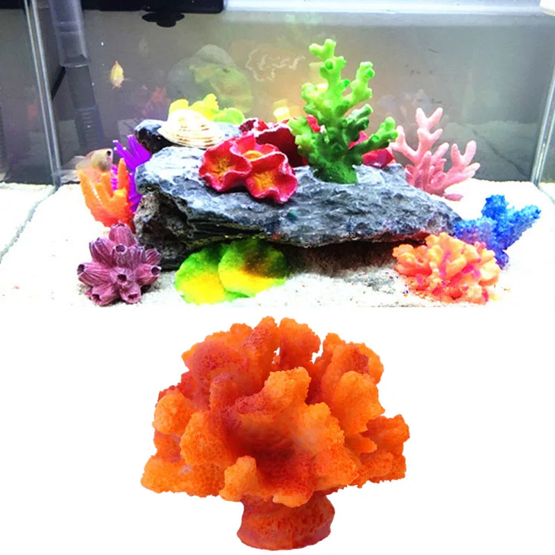Искусственная Смола Коралл Мини аквариума украшения подводный орнамент N1HA