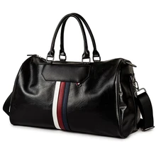Дорожная сумка из искусственной кожи в полоску, спортивные сумки для женщин и мужчин, стильная сумка для фитнеса, большая сумка для путешествий/багажа, спортивная сумка B248