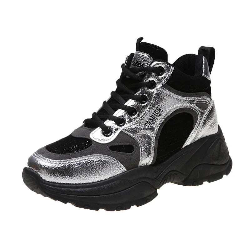 

Luxury Women Shoes Flat Platform Shoes Woman Fashion Sneakers Mixed Colors Lace-up Thick Bottom Casual Ladies Shoes High Quality