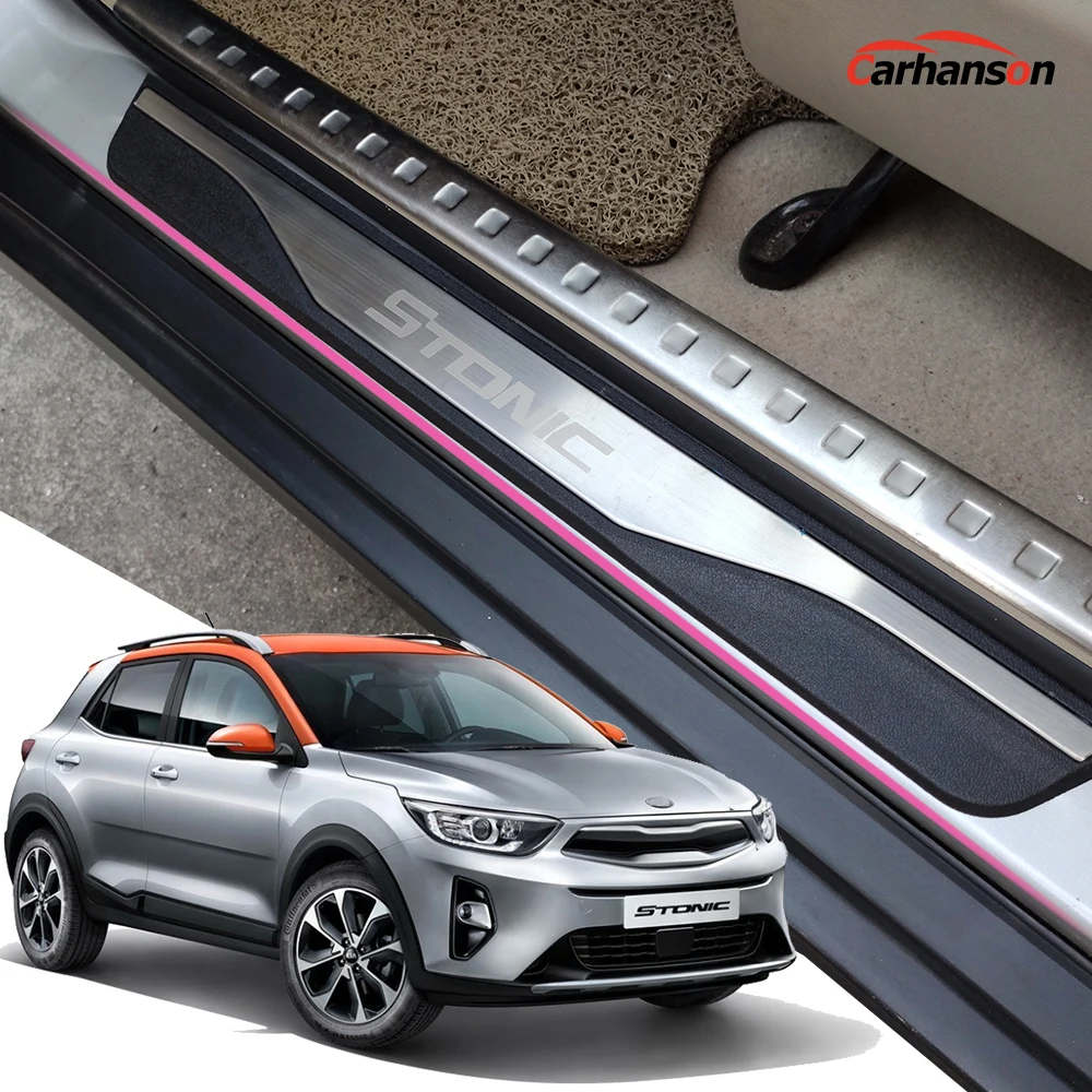 Стикер для автомобиля аксессуары Kia Stonic накладка на порог пластины из