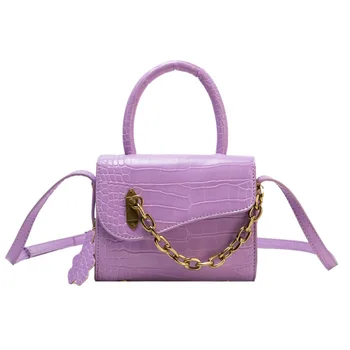 

2020 Luxury Stone Pattern Crossbody Bag for Women Shoulder Handbags Travel Phone Purses Purple Sac A Main Femme De Marque Luxe