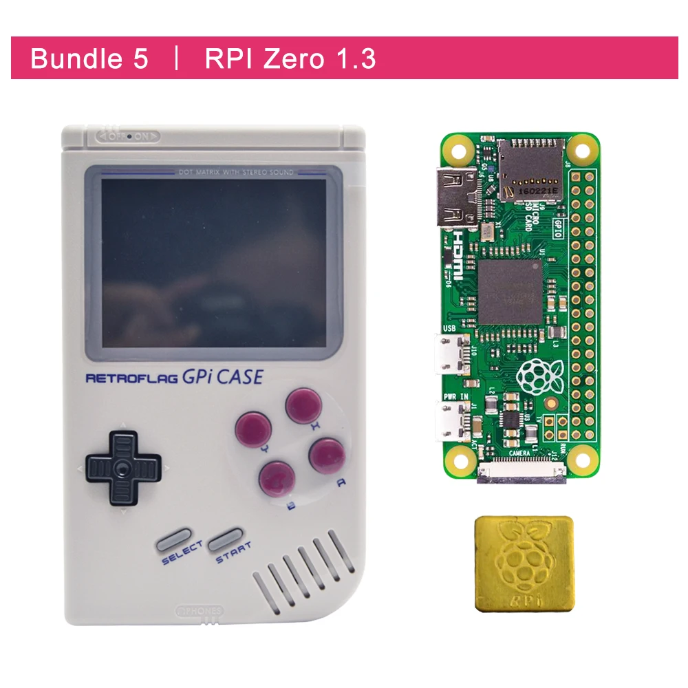Задняя крышка для GPi с Raspberry Pi Zero 0/w + SD карта 32 ГБ устройство чтения USB карт
