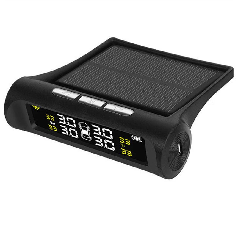 TPMS автомобильное давление в шинах солнечной энергии USB система мониторинга ЖК