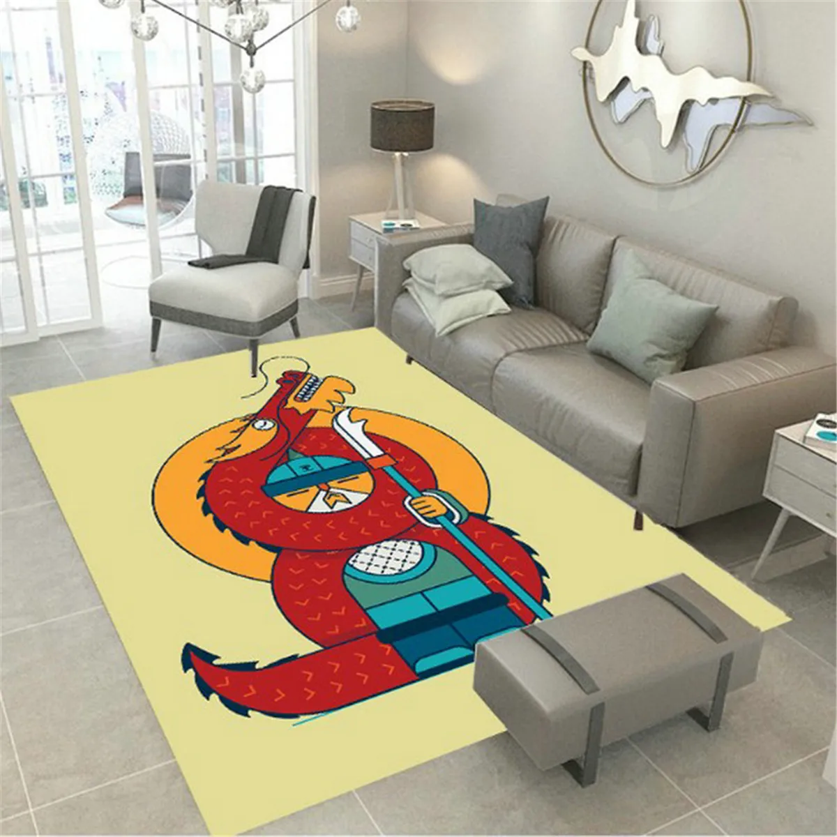 

Funny Cartoons Carpet 3D Printed Carpet Square Anti-Skid Area Floor Mat Rug Non-slip Mat Dining Room Living Soft Carpet 07