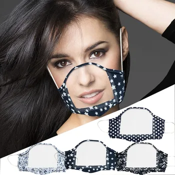 

4PCS Mask With Clear Window Visible Expression For The Deaf And Hard Of Hearing Mascararilla For Germ Protection Маски#YL5