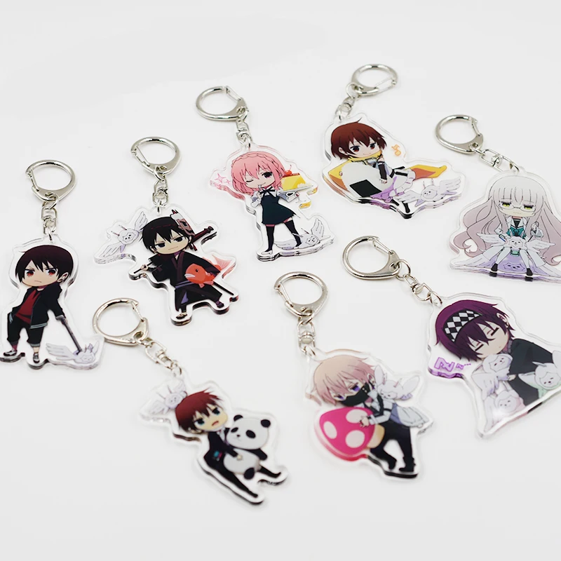

Anime Naka no Hito Genome [Jikkyouchuu] Sarayashiki Karin Cosplay Figure Decor Acrylic Keychain Bag Pendant Keyring Xmas Gifts