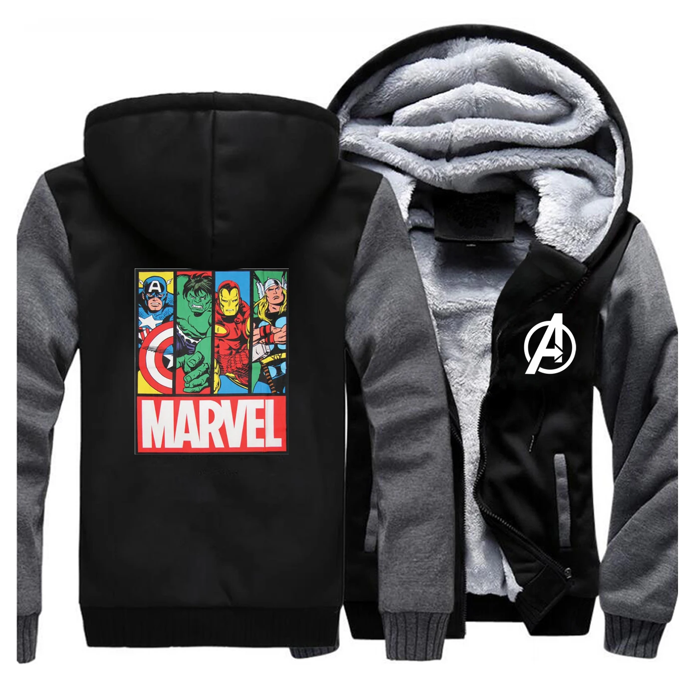 Супергерой Marvel толстовки Железный человек Капитан Америка Халк Тор сын Одина для мужчин повседневная спортивная одежда осень флис плюс размер верхняя одежда