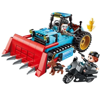 

ENLIGHTEN Police City Bulldozer Construction vehicle Clown Dog Building Blocks Sets Bricks Model Kids Toy Compatible