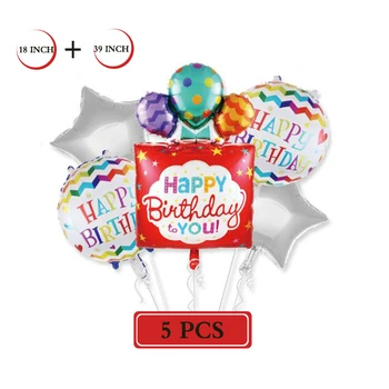 

5 PCS Foil Balloons Party for Birthday Boy Girl Gifts Decoration Decoration Birthday Party Decorations Kids Gender Reveal