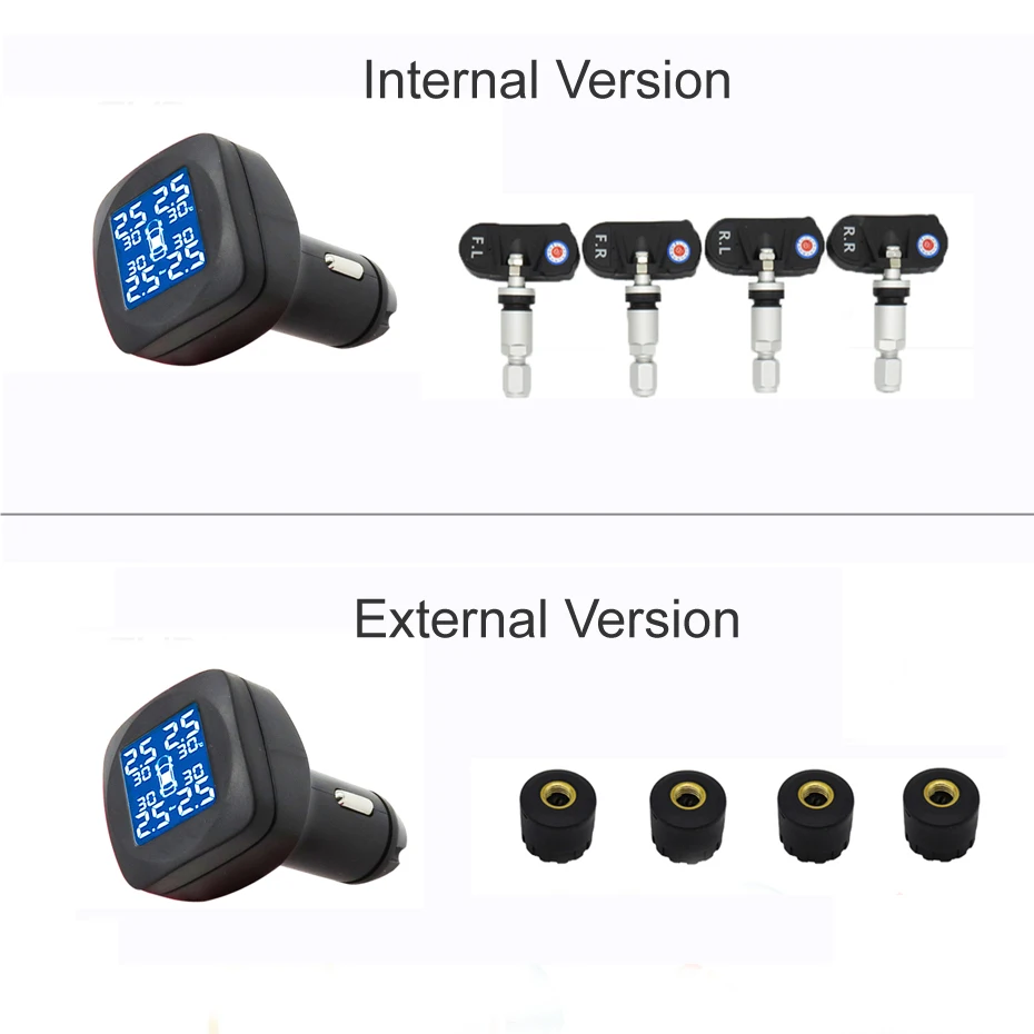 Система контроля давления в шинах Visture TPMS с USB выходом 10 Вт внешний внутренний