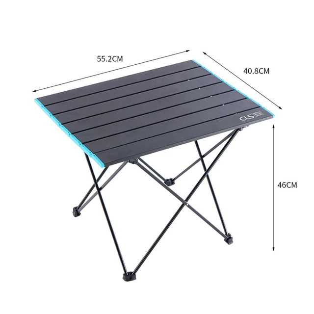 Picnic Portable Folding Camping Table Aluminum Alloy Foldable Picnic Tables Outdoor Desk Barbecue Table Hiking Traveling Table 56x40.5x46cm