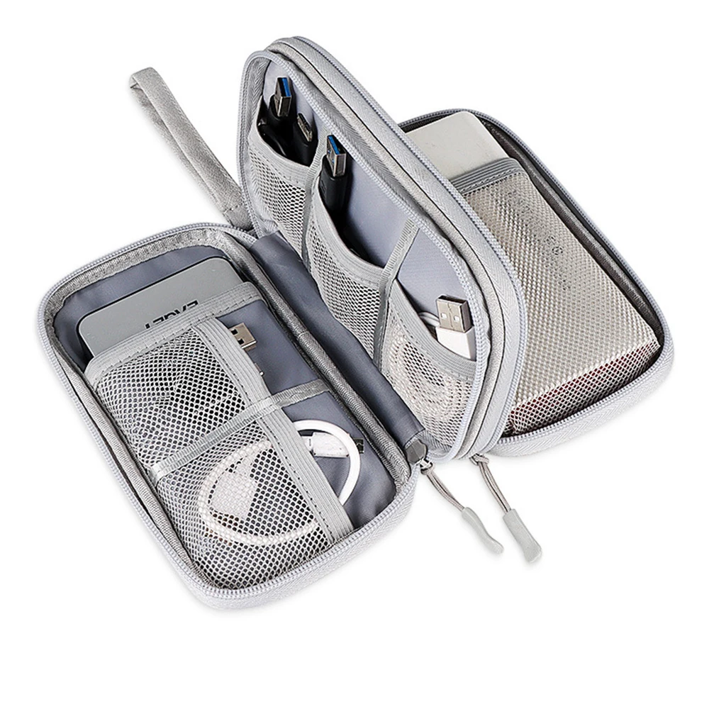 Trousse scolaire,Sac de rangement de c?�bles num?�riques,nouveau sac de rangement multifonctionnel 