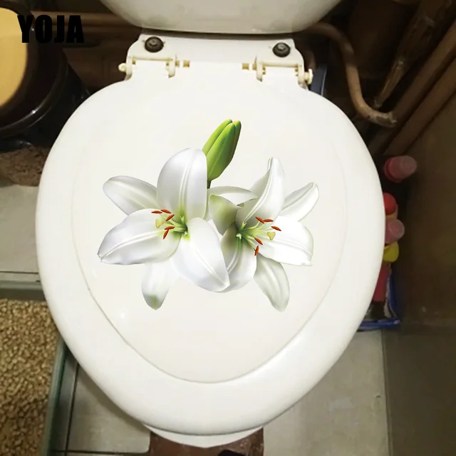 Yoja 23,6 × 20,8 Cm Friss Liliom Otthoni Nappali Falmatricák Virág Wc Wc-Dekoráció T1-2947