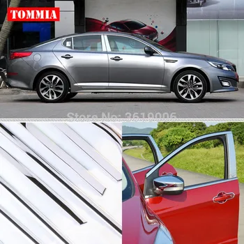 

TOMMIA Full Window Middle Pillar Molding Sill Trim Chromium Styling Strips Stainless Steel For KIA K5 2011-2015