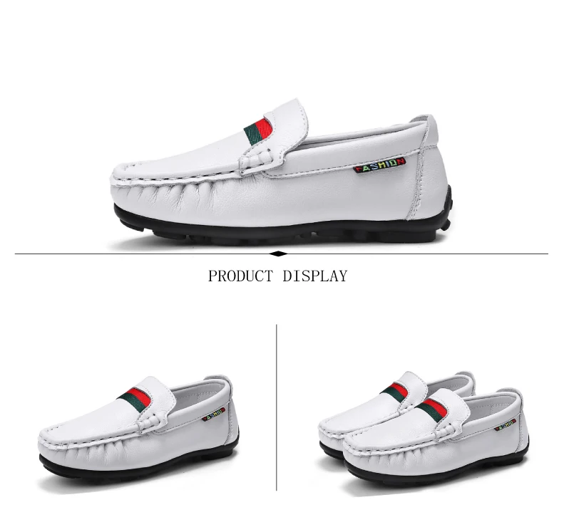 2019 New Autumn Genuine Leather children's Shoes for Boys Mocassins Fashion Kids Shoes For Girls Boys Casual Flat Slip On Loafers (7)