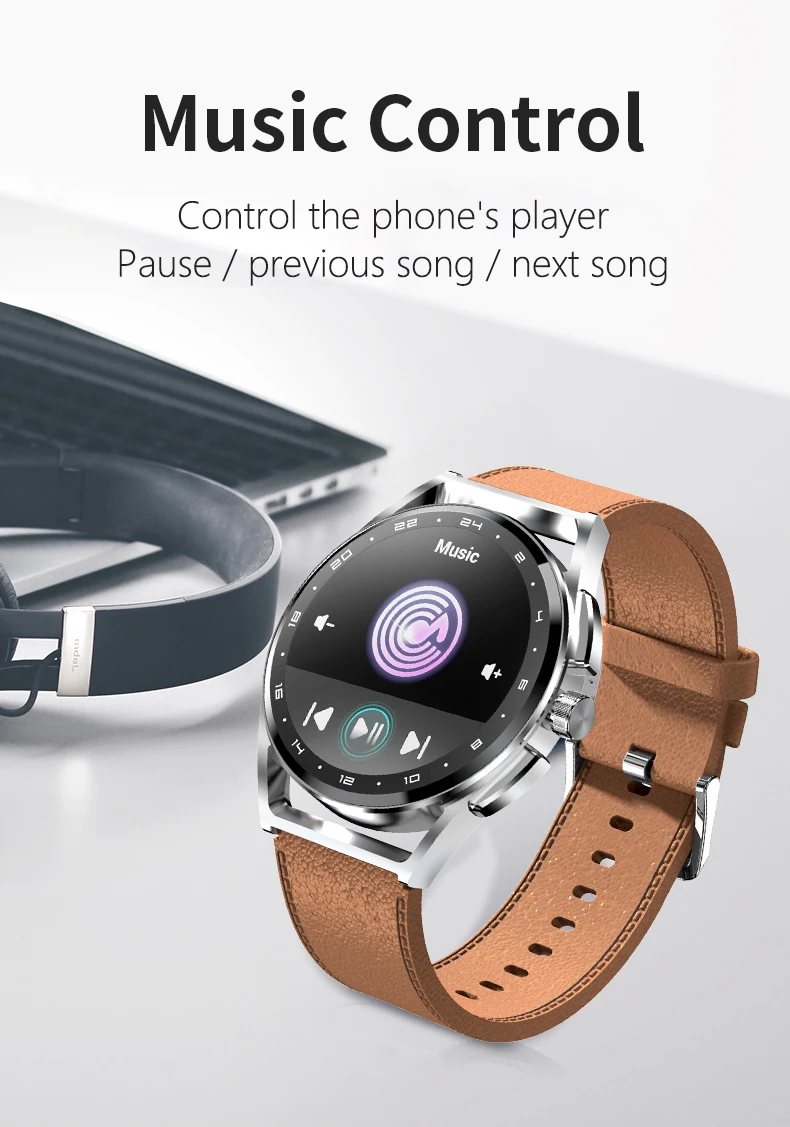 H8S Smart Watch Heart Rate Blood Pressure Health Monitoring Men Bluetooth Call Music Fitness Tracker Sport Smartwatch