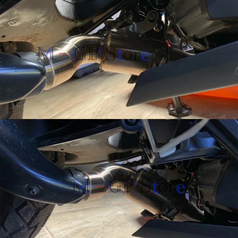Slip-On Motorcycle Exhaust For KTM 250 390 Adventure Husqvarna 401 2020 2021 Escape Moto Mid Link Pipe Connect Original Muffler - Image 2
