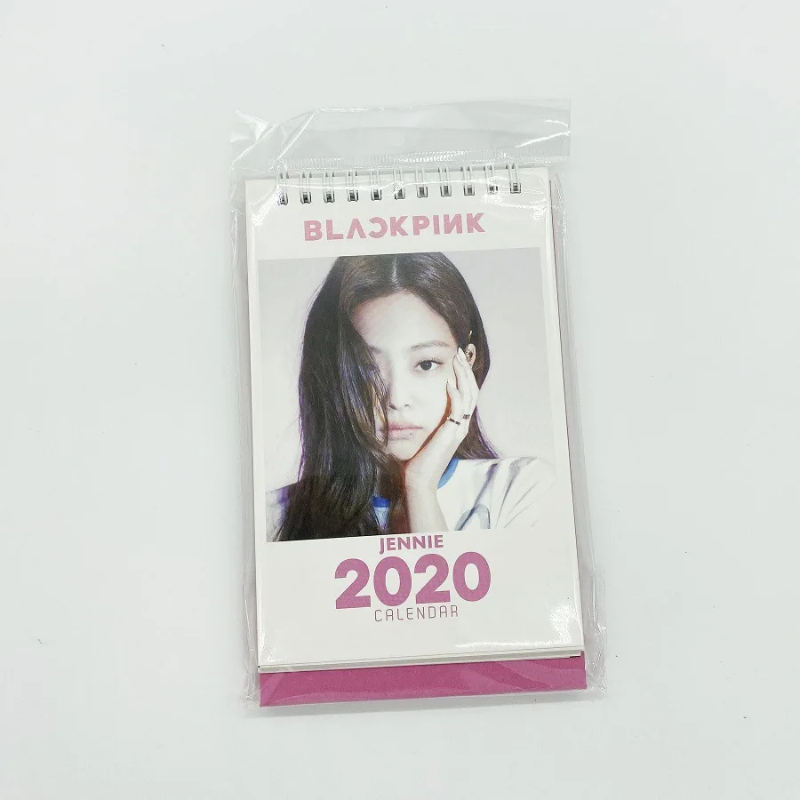 Jennie Kpop Blackpink член Годовая программа Дженни Лиза милый Настольный календарь Jisoo фото картина подарок - Цвет: Jennie