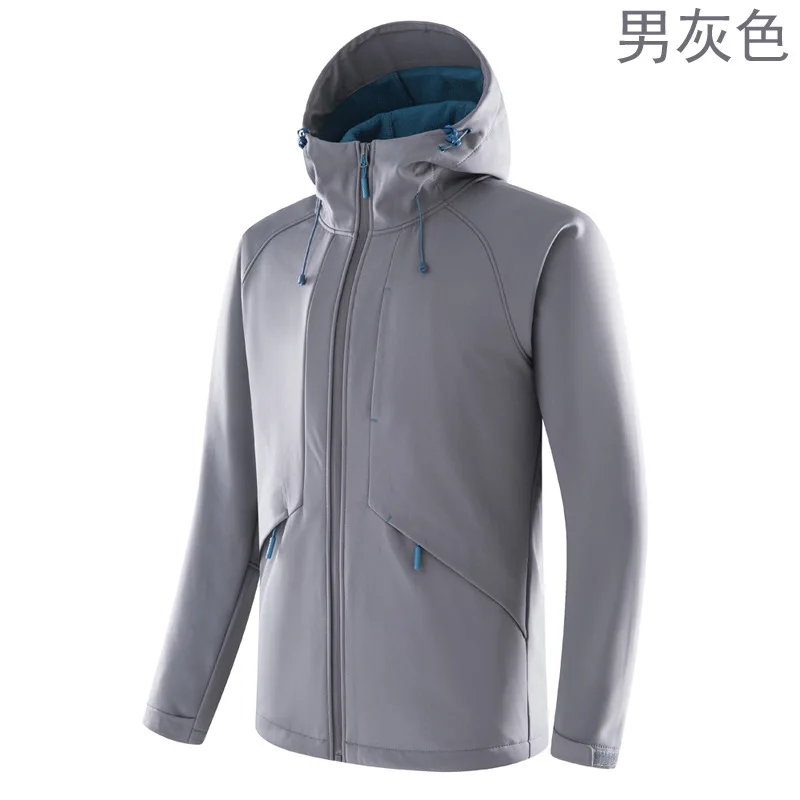 Новые однотонные флисовые Водонепроницаемые зимние охотничьи теплое пальто ветрозащитная одежда для рыбалки походные лыжные куртки - Цвет: man  02