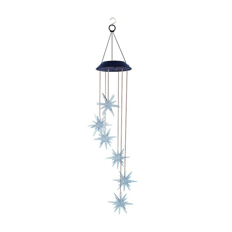 

Promotion! Solar Color Changing Light LED Sea Urchin Wind Chimes Lamp for Home Garden Yard Decor Pendant