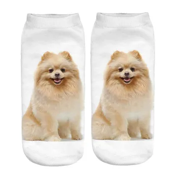 

Designer Brand Luxury Women Socks 2020 3d Cartoon Funny Crazy Cute Dogs Amazing Novelty Print Ankle Socks Носки Женские Короткие