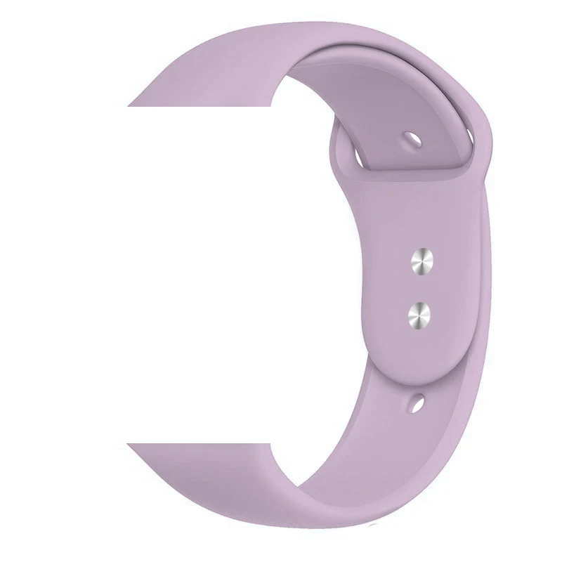 Серия Apple Watch цветной мягкий силиконовый спортивный ремешок с двумя гвоздями 5 4 3 2 1 38 мм 42 мм iWatch резиновый сменный ремешок 40 мм 44 мм - Цвет ремешка: 9
