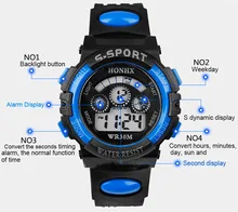 

2022 Children's Quartz Watch, Digital, Alarm Clock, Date, Sports, Multicolor, Sports LED Option, Watch 66*