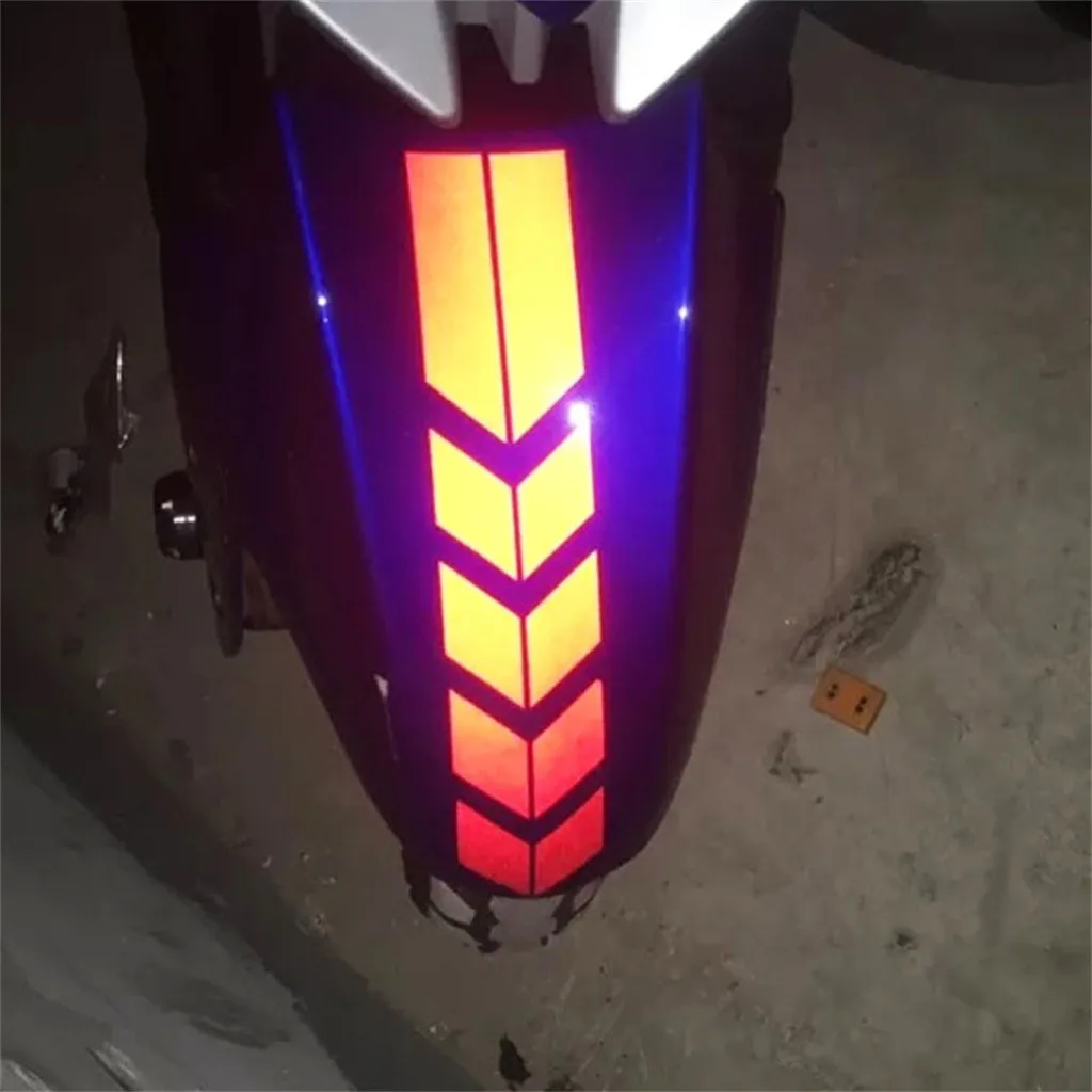 Motorcycle Arrow Stripe Stickers Fender Paste Waterproof Oilproof Reflective Universal Motorbike Tape Decal
